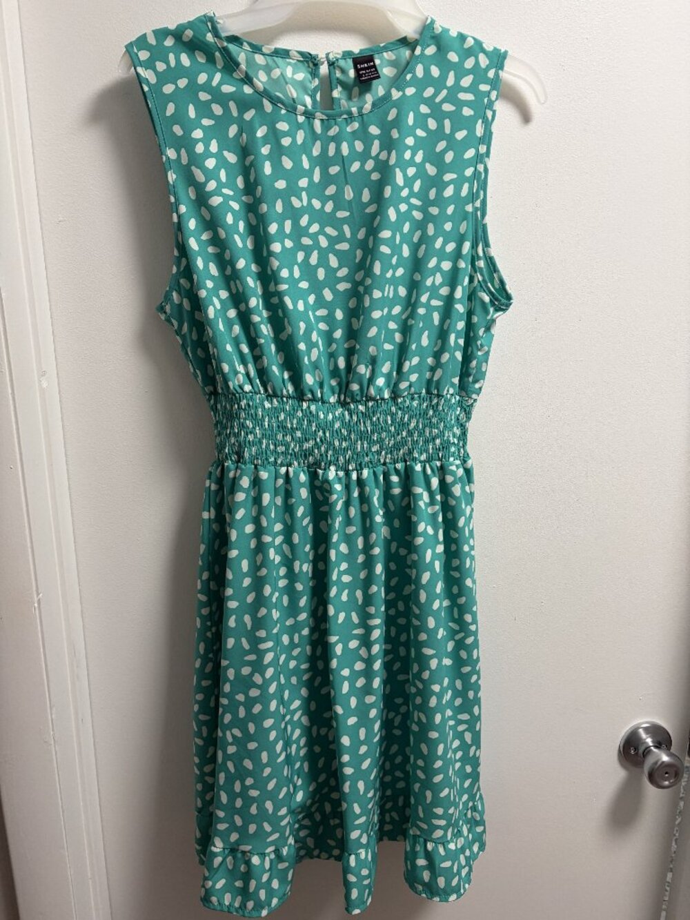 Women's Blue Polka Dot Dress
